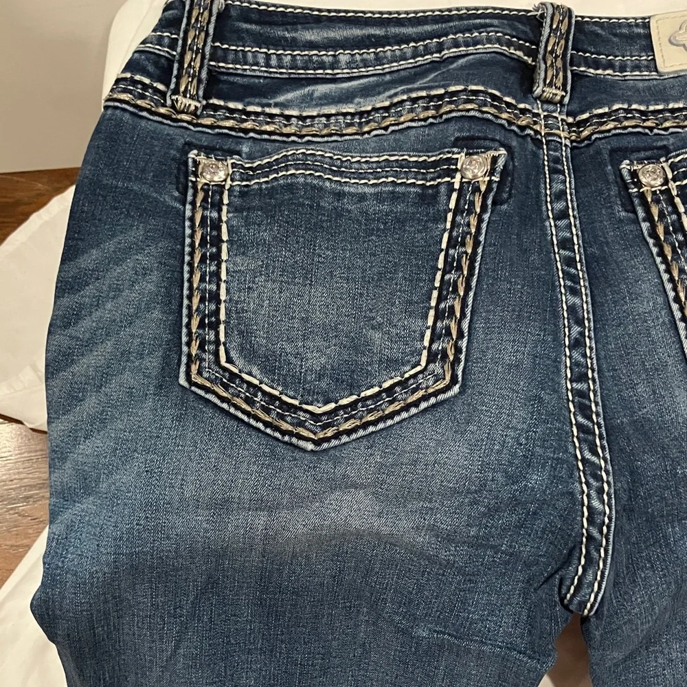 Miss Me Dark Blue Embellished Jeans - Picture 6 of 11